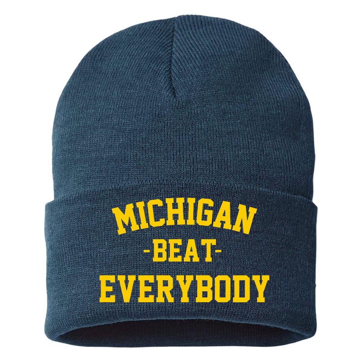 Michigan Beat Everybody National Champs Sustainable Knit Beanie