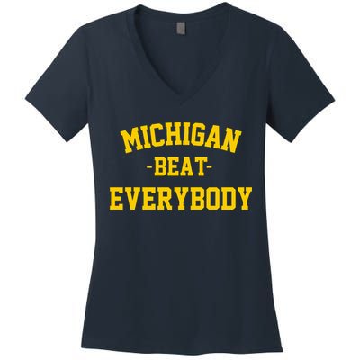 Michigan Beat Everybody National Champs Women's V-Neck T-Shirt