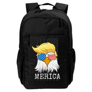 Merica Bald Eagle 4th Of July Trump American Flag Funny Gift Daily Commute Backpack