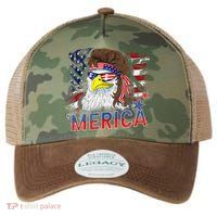Merica Bald Eagle Mullet 4th Of July American Flag Patriotic Legacy Tie Dye Trucker Hat