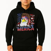 Merica Bald Eagle Mullet 4th Of July American Flag Patriotic Hoodie