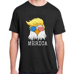 Merica Bald Eagle 4th of July Trump American Flag Funny Gift Adult ChromaSoft Performance T-Shirt