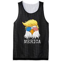 Merica Bald Eagle 4th of July Trump American Flag Funny Gift Mesh Reversible Basketball Jersey Tank