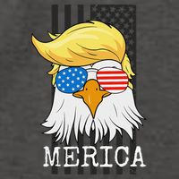 Merica Bald Eagle 4th of July Trump American Flag Funny Gift Vector Backpack