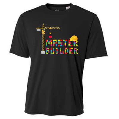 Master Builder Engineer Construction Building Bricks Blocks Cooling Performance Crew T-Shirt