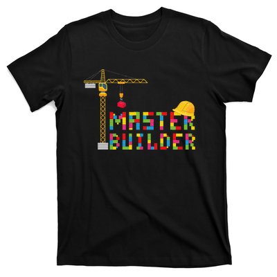 Master Builder Engineer Construction Building Bricks Blocks T-Shirt