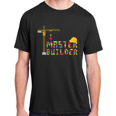 Master Builder Engineer Construction Building Bricks Blocks Adult ChromaSoft Performance T-Shirt