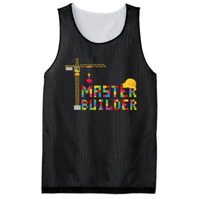 Master Builder Engineer Construction Building Bricks Blocks Mesh Reversible Basketball Jersey Tank