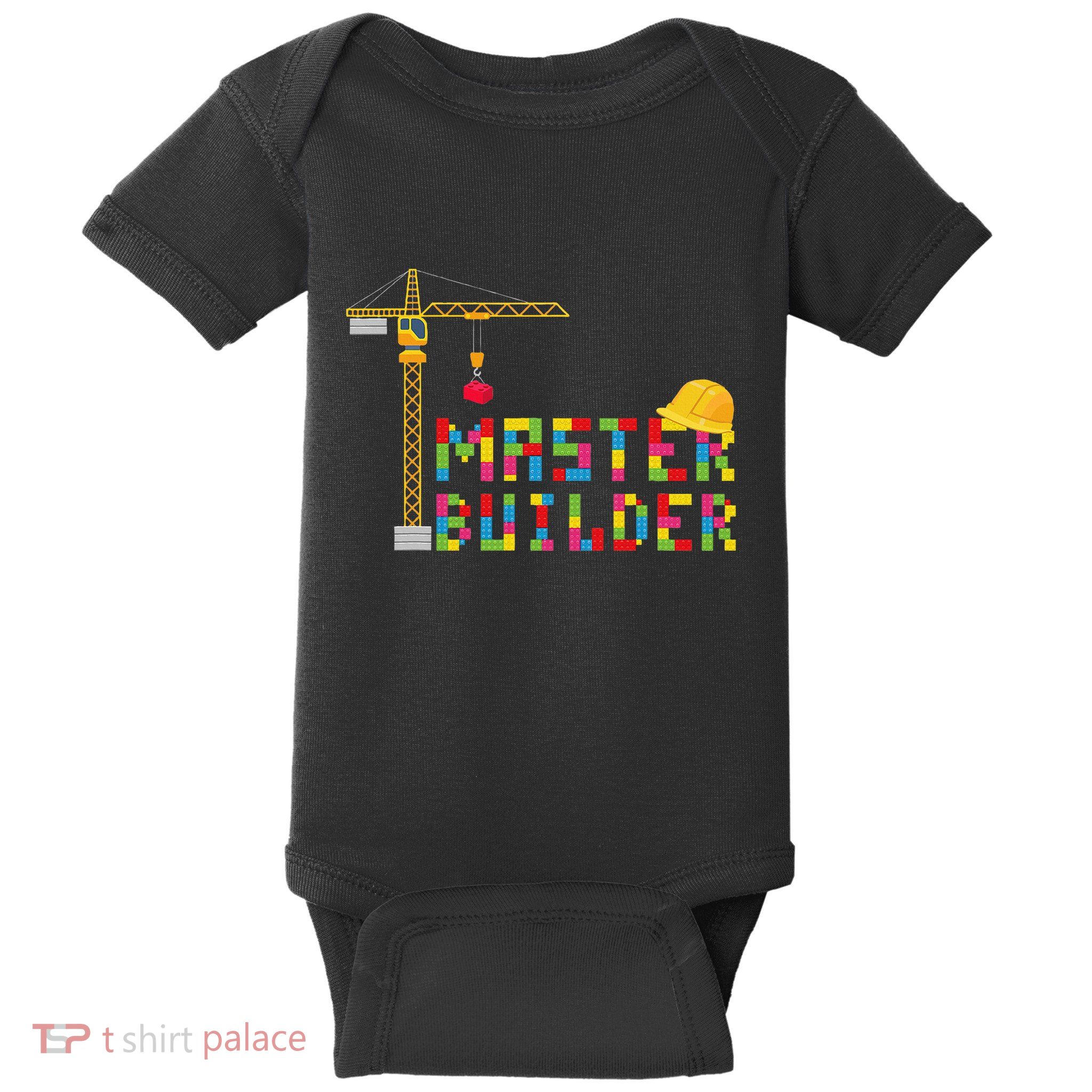 Master Builder Engineer Construction Building Bricks Blocks Baby Bodysuit