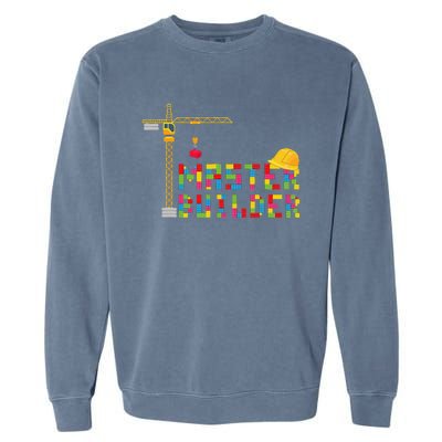 Master Builder Engineer Construction Building Bricks Blocks Garment-Dyed Sweatshirt