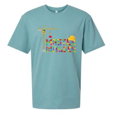 Master Builder Engineer Construction Building Bricks Blocks Sueded Cloud Jersey T-Shirt