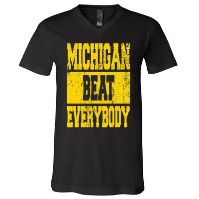 Michigan Beat Everybody V-Neck T-Shirt