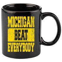 Michigan Beat Everybody 11oz C Handle Ceramic Mug