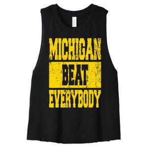 Michigan Beat Everybody Women's Racerback Cropped Tank