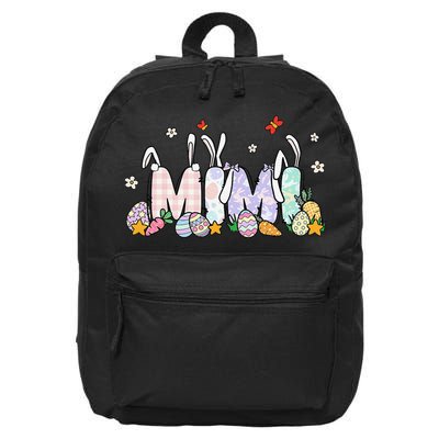 Mimi Bunny Ears Easter Eggs Cute Rabbit Pastel Spring 16 in Basic Backpack