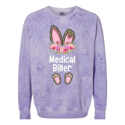 Medical Biller Easter, Bunny Medical Billing Specialist Team Colorblast Crewneck Sweatshirt