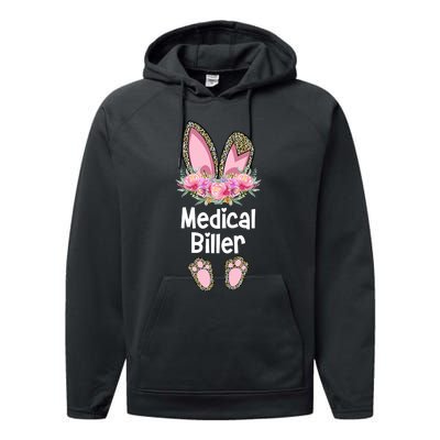 Medical Biller Easter, Bunny Medical Billing Specialist Team Performance Fleece Hoodie