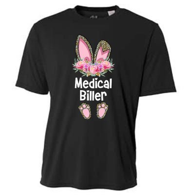 Medical Biller Easter, Bunny Medical Billing Specialist Team Cooling Performance Crew T-Shirt