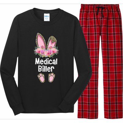 Medical Biller Easter, Bunny Medical Billing Specialist Team Long Sleeve Pajama Set