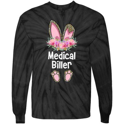 Medical Biller Easter, Bunny Medical Billing Specialist Team Tie-Dye Long Sleeve Shirt