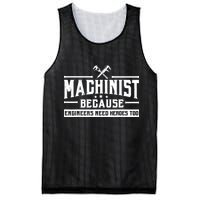 Machinist Because Engineers Need Heroes Too Machinist Mesh Reversible Basketball Jersey Tank