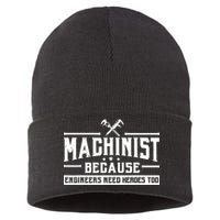 Machinist Because Engineers Need Heroes Too Machinist Sustainable Knit Beanie