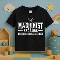 Machinist Because Engineers Need Heroes Too Machinist Toddler T-Shirt