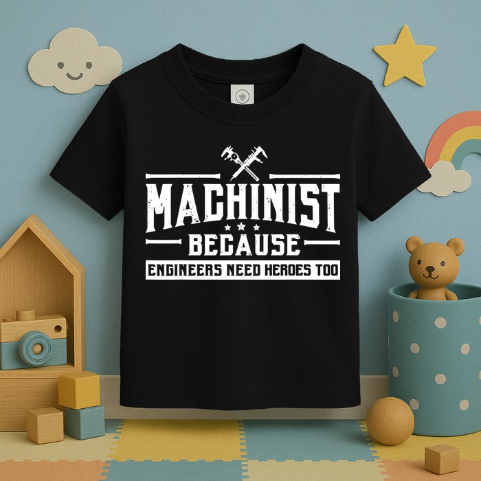 Machinist Because Engineers Need Heroes Too Machinist Toddler T-Shirt