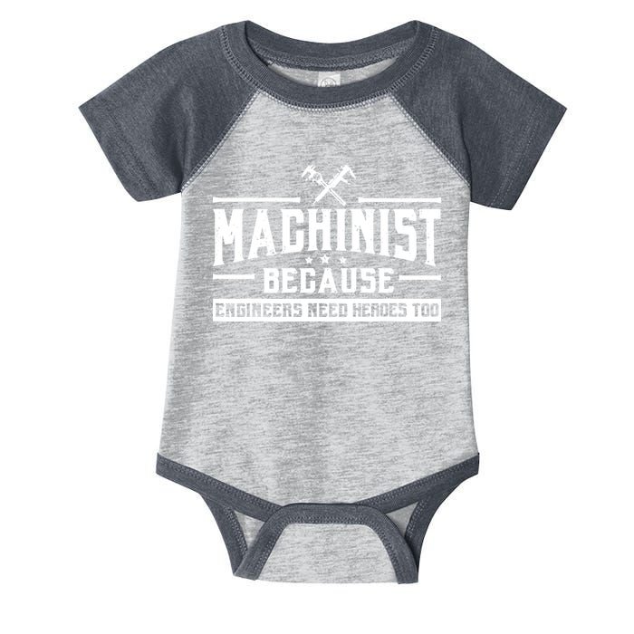 Machinist Because Engineers Need Heroes Too Machinist Infant Baby Jersey Bodysuit