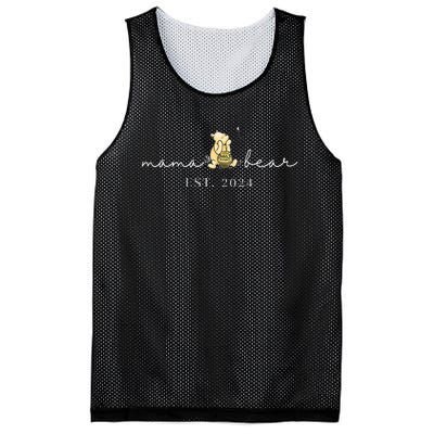 Mama Bear Est 2024 New Mom Pregnancy Mesh Reversible Basketball Jersey Tank