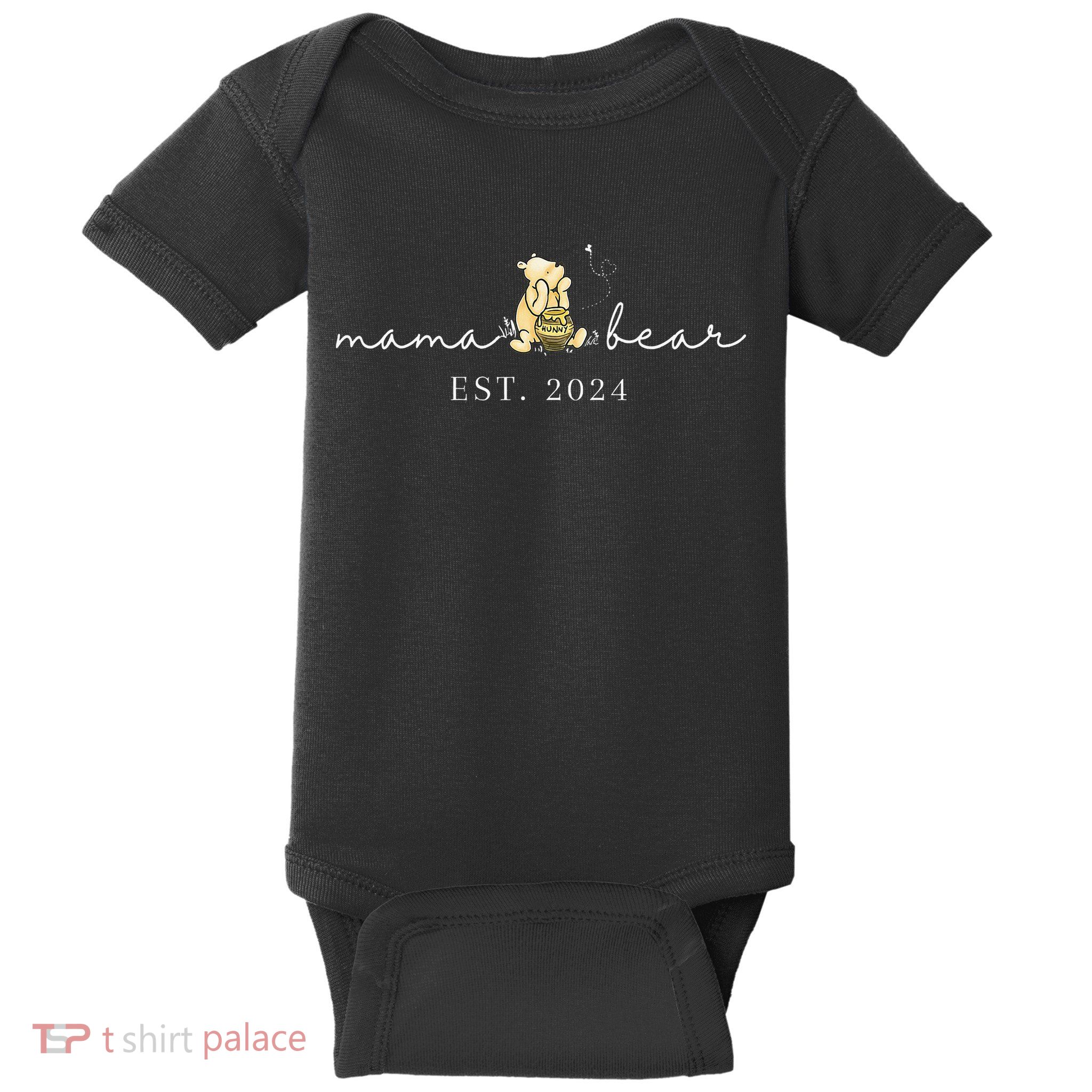 Mama Bear Est 2024 New Mom Pregnancy Baby Bodysuit