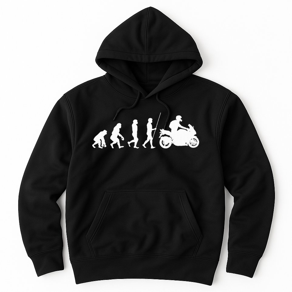 Motorcyclist Biker Evolution For Motorcycle Motorbike Riders Hoodie