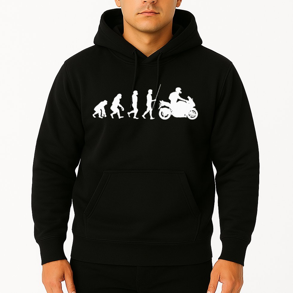 Motorcyclist Biker Evolution For Motorcycle Motorbike Riders Hoodie