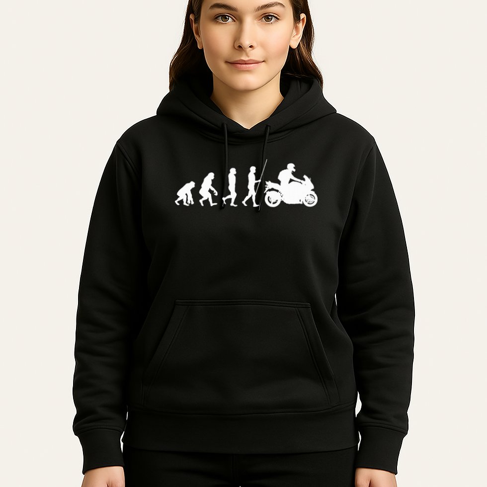 Motorcyclist Biker Evolution For Motorcycle Motorbike Riders Hoodie