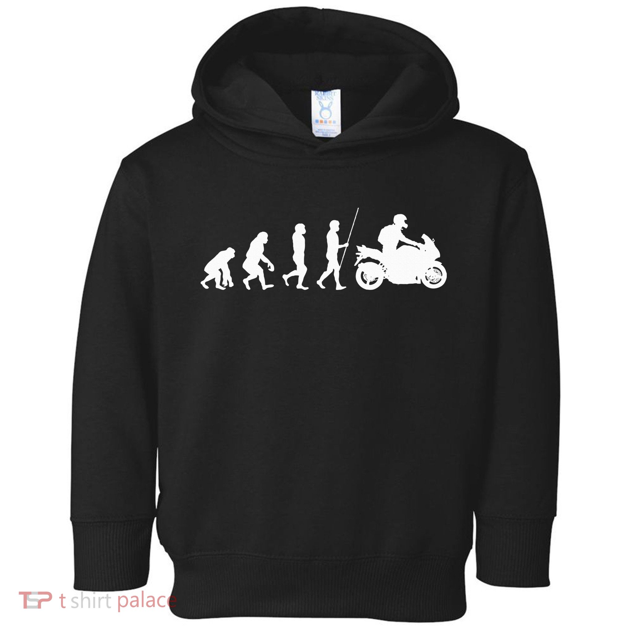Motorcyclist Biker Evolution For Motorcycle Motorbike Riders Toddler Hoodie