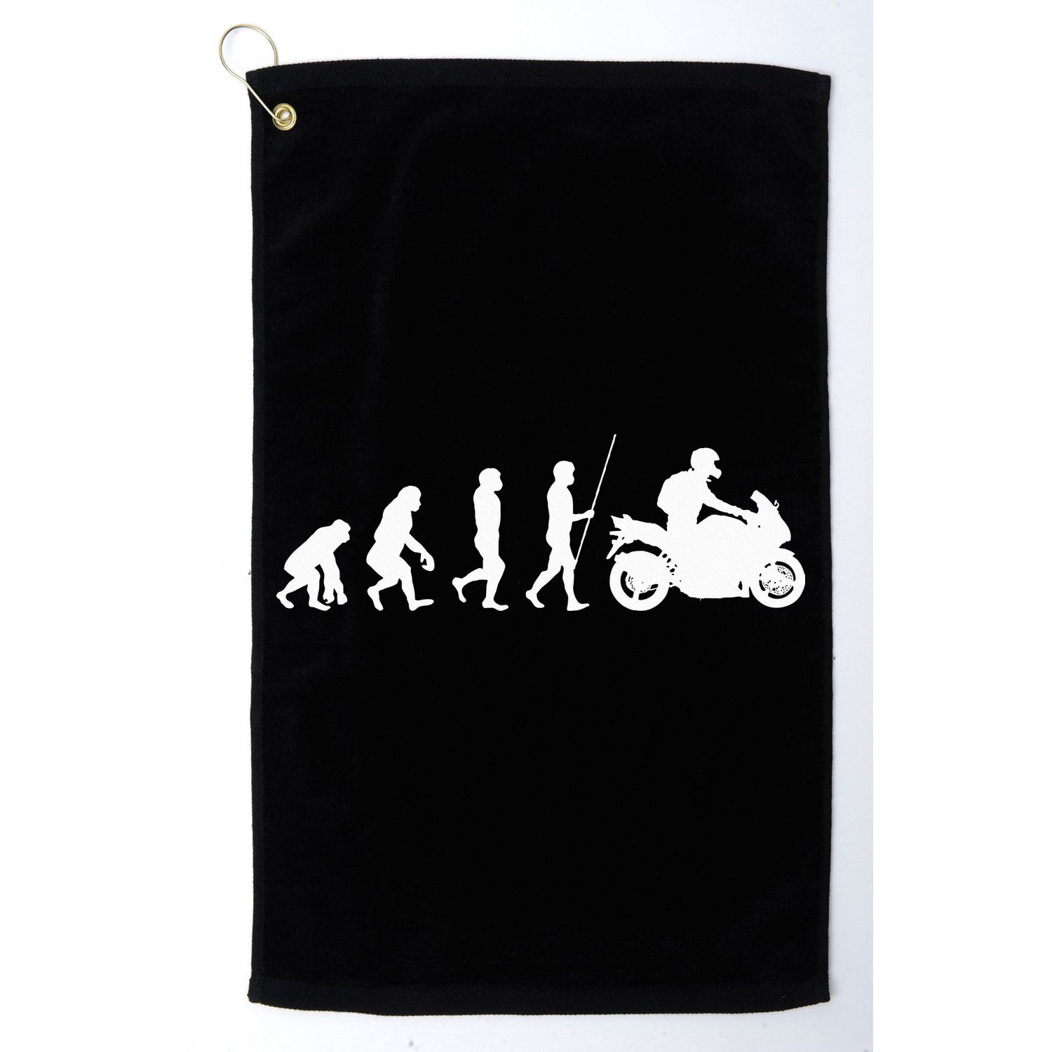 Motorcyclist Biker Evolution For Motorcycle Motorbike Riders Golf Towel