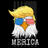 Merica Bald Eagle 4th Of July Trump American Flag Sustainable Bucket Hat