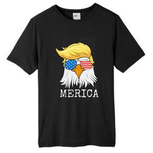 Merica Bald Eagle 4th Of July Trump American Flag Tall Fusion ChromaSoft Performance T-Shirt