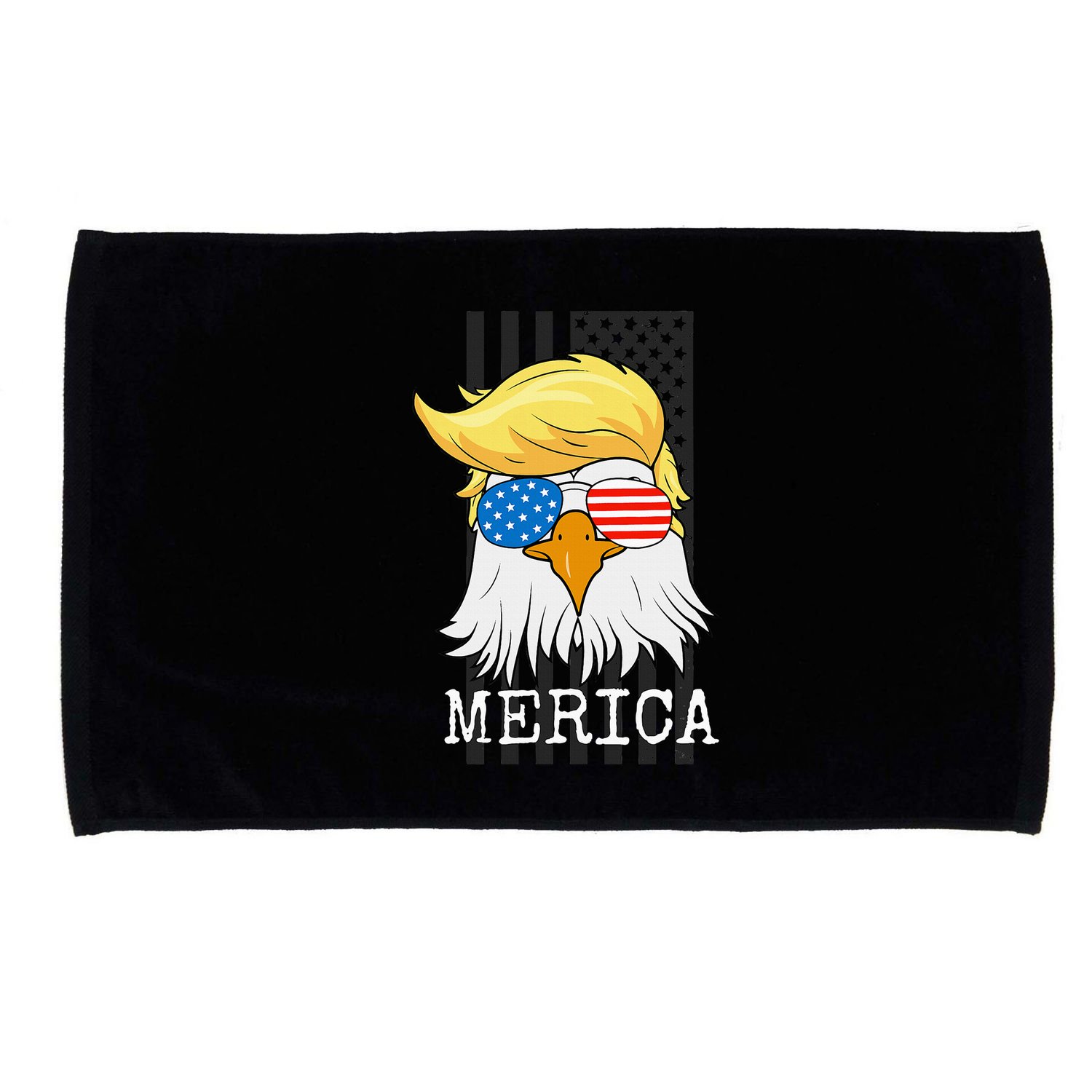 Merica Bald Eagle 4th Of July Trump American Flag Microfiber Hand Towel