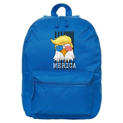 Merica Bald Eagle 4th Of July Trump American Flag 16 in Basic Backpack
