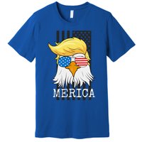 Merica Bald Eagle 4th Of July Trump American Flag Premium T-Shirt