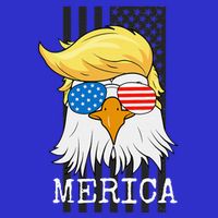 Merica Bald Eagle 4th Of July Trump American Flag Zip Tote Bag