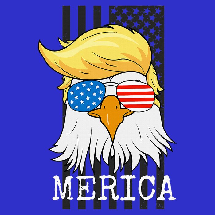 Merica Bald Eagle 4th Of July Trump American Flag Zip Tote Bag