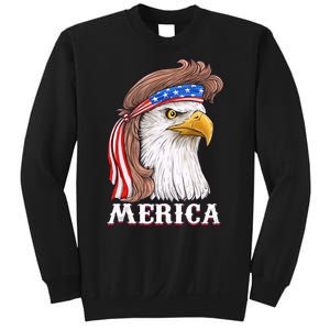 Merica Bald Eagle Mullet 4th Of July American Flag Sweatshirt