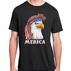 Merica Bald Eagle Mullet 4th Of July American Flag Adult ChromaSoft Performance T-Shirt