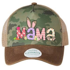 Mama Bunny Easter Mom Pregnancy Expecting Rabbit Mama Legacy Tie Dye Trucker Hat