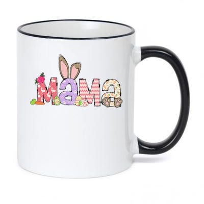 Mama Bunny Easter Mom Pregnancy Expecting Rabbit Mama 11oz Black Color Changing Mug