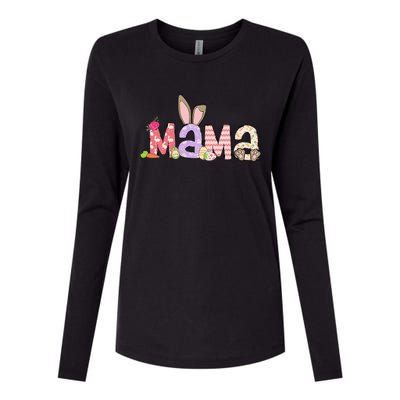 Mama Bunny Easter Mom Pregnancy Expecting Rabbit Mama Womens Cotton Relaxed Long Sleeve T-Shirt