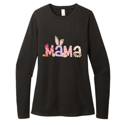 Mama Bunny Easter Mom Pregnancy Expecting Rabbit Mama Womens CVC Long Sleeve Shirt