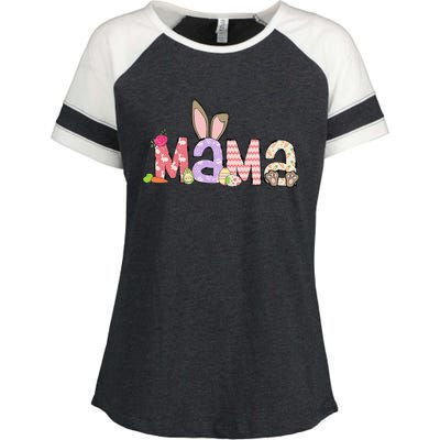 Mama Bunny Easter Mom Pregnancy Expecting Rabbit Mama Enza Ladies Jersey Colorblock Tee